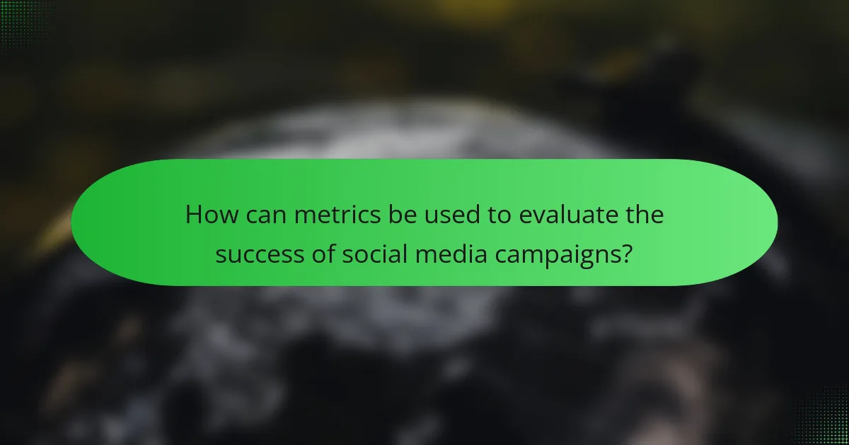 How can metrics be used to evaluate the success of social media campaigns?