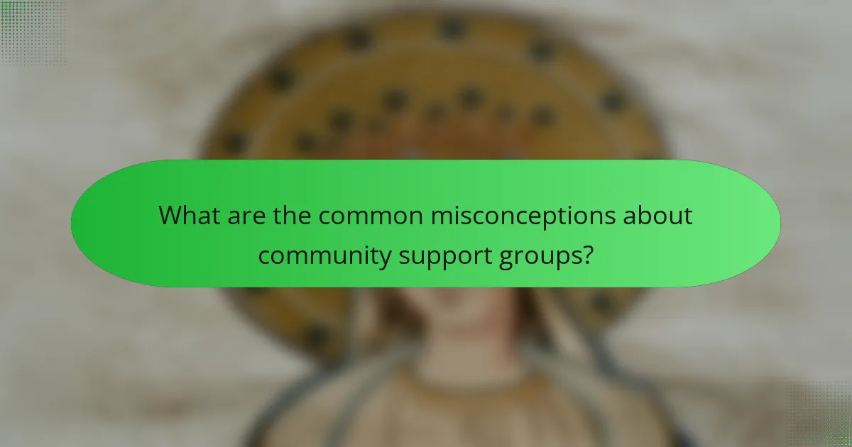 What are the common misconceptions about community support groups?