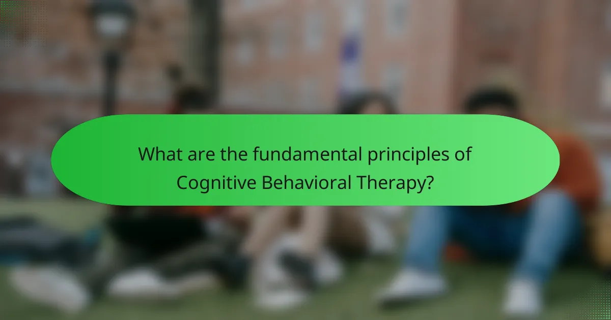 What are the fundamental principles of Cognitive Behavioral Therapy?