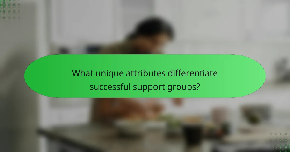 What unique attributes differentiate successful support groups?